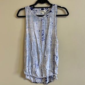 Cloth & Stone blue and white tank size S
